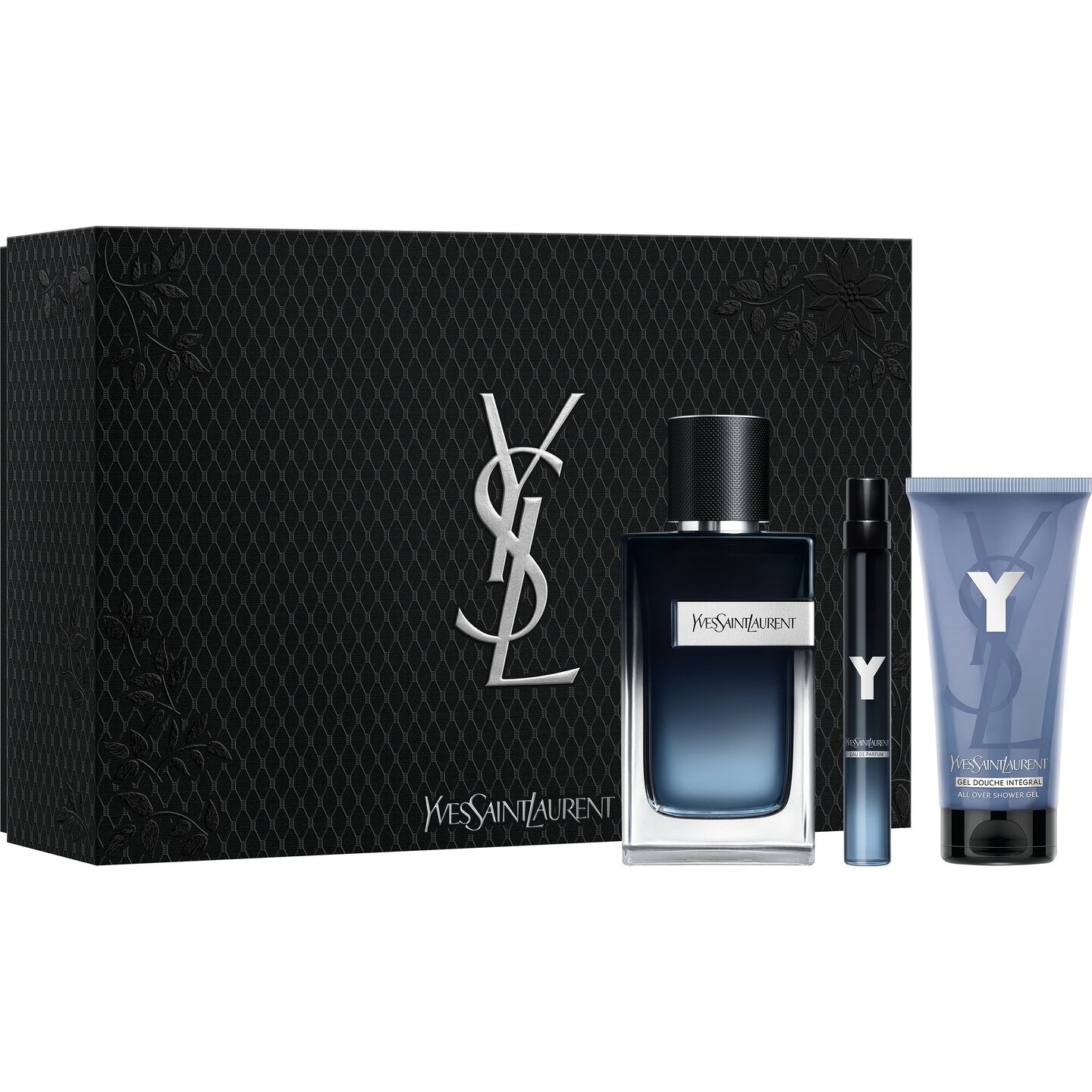 Kit Coffret YSL Masculino Y EDP 100ml + 10ml + Gel de Banho