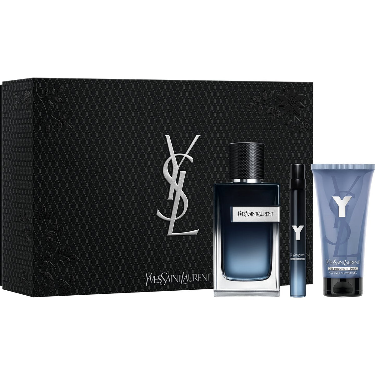Kit Coffret YSL Masculino Y EDP 100ml + 10ml + Gel de Banho