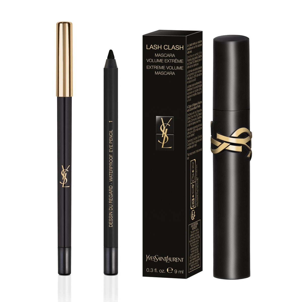 Kit Máscara Lash Clash Preto + Delineador Dessin Du Regard Waterproof