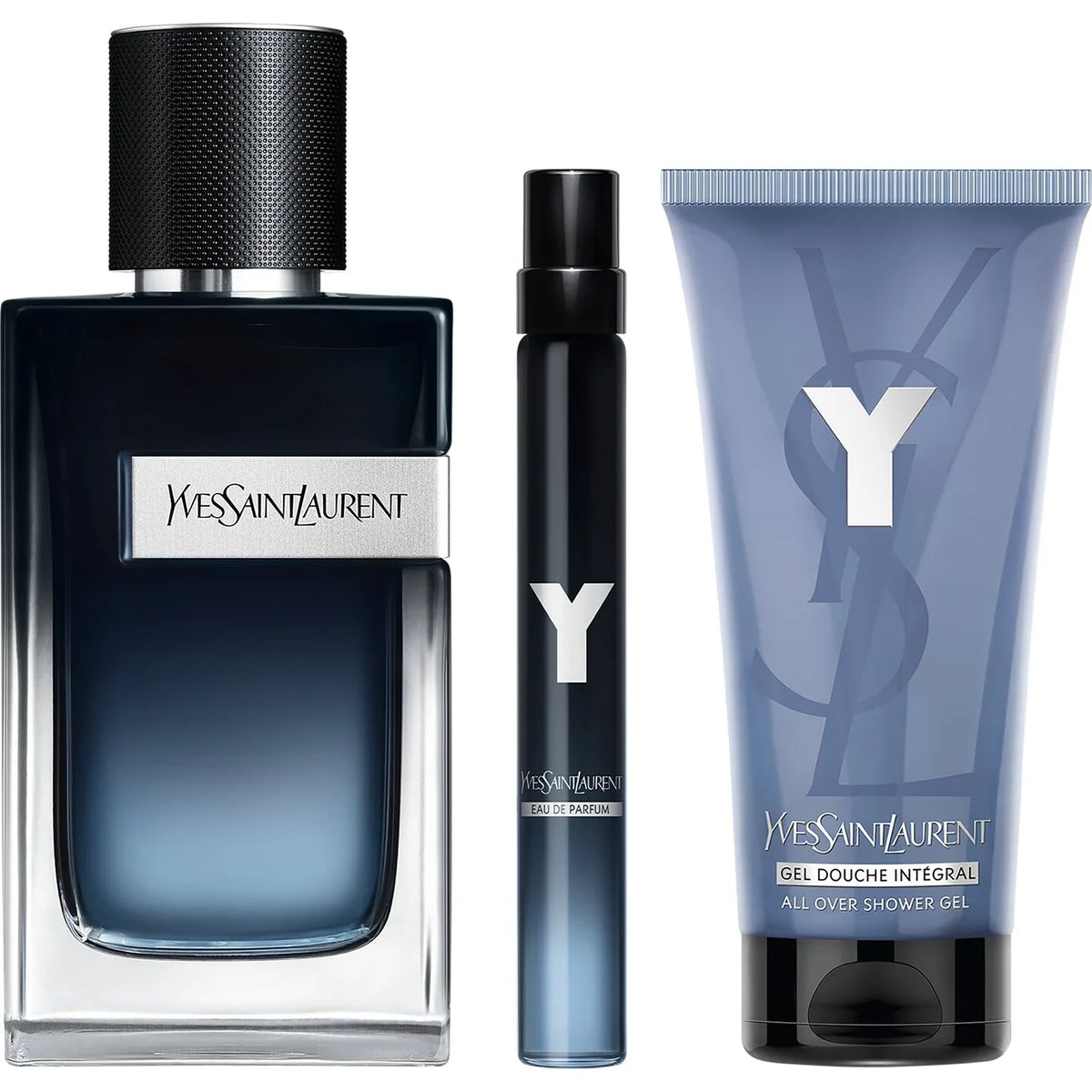 Kit Coffret YSL Masculino Y EDP 100ml + 10ml + Gel de Banho